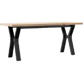 vidaXL Salontafel Y-frame 110x40x45,5 cm grenenhout en staal