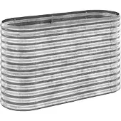 vidaXL Plantenbak 114x40x68 cm gegalvaniseerd staal zilverkleurig