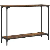 vidaXL Wandtafel 101x30,5x75 cm bewerkt hout gerookt eikenkleurig