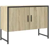 DKD Home Decor Onderkast voor wastafel, Sonoma-eikenhout, 80x33x60 cm, gemaakt van houtvezel