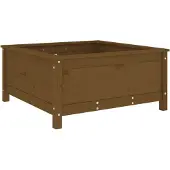vidaXL Plantenbak 82,5x82,5x39 cm massief grenenhout honingbruin