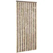 vidaXL Vliegenhor met donkerbruine en beige kleur, 100x200 cm, chenille