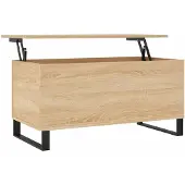 vidaXL Salontafel 90x44,5x45 cm bewerkt hout sonoma eikenkleurig