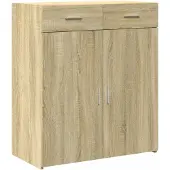 vidaXL Dressoir 80x42,5x93 cm bewerkt hout sonoma eikenkleurig