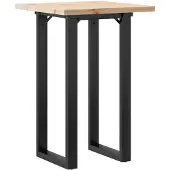 vidaXL Eettafel O-frame 50x50x75,5 cm massief grenenhout en staal