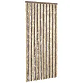 vidaXL Vliegenhor met donkerbruine en beige kleur, 100x230 cm, chenille