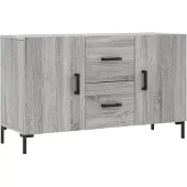 vidaXL Dressoir 100x36x60 cm bewerkt hout grijs sonoma eikenkleurig