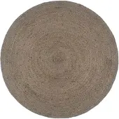 vidaXL Vloerkleed handgemaakt rond 210 cm jute grijs