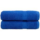 vidaXL Badhanddoeken SOLUND 2 st 600 g/m² 100x150 cm blauw