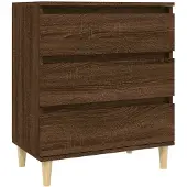 vidaXL Dressoir 60x35x70 cm bewerkt hout bruin eikenkleur