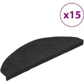 vidaXL Trapmatten zelfklevend 15 st 65x22,5x3,5 cm zwart