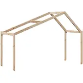 vidaXL Kinderbedhuisje 213x85,5x144,5 cm massief grenenhout
