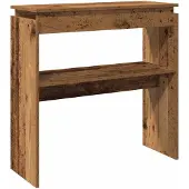 vidaXL Wandtafel 80x30x80 cm bewerkt hout oud houtkleurig