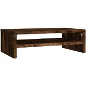 vidaXL Monitorstandaard 42x24x13 cm bewerkt hout gerookt eikenkleurig