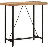 vidaXL Bartafel 110x55x107 cm massief acaciahout en ijzer