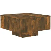 vidaXL Salontafel 60x60x31,5 cm bewerkt hout gerookt eikenkleurig