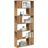 vidaXL Boekenkast/kamerscherm 80x24x186 cm artisanaal eikenkleur