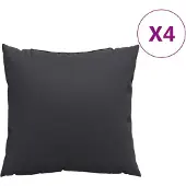 vidaXL Bankkussens 4 st 40x40 cm stof zwart