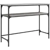 vidaXL Wandtafel 100x35,5x75 cm bewerkt hout grijs sonoma eikenkleurig