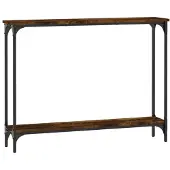 vidaXL Wandtafel 100x22,5x75 cm bewerkt hout gerookt eikenkleurig