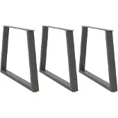 vidaXL Eettafelpoten 3 st V-vormig 100x(72-73,3) cm staal antraciet