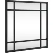 vidaXL Wandspiegel vierkant 30x30 cm ijzer zwart