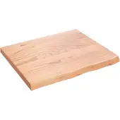 vidaXL Tafelblad 60x50x(2-4) cm behandeld massief eikenhout lichtbruin