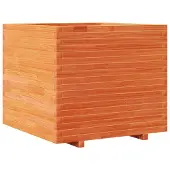 vidaXL Plantenbak 80x80x72 cm massief grenenhout wasbruin