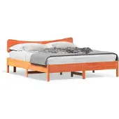 vidaXL Bedframe zonder matras massief grenenhout wasbruin 180x200 cm