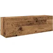 vidaXL Badkamerwandkast 100x25x30 cm bewerkt hout oud houtkleurig
