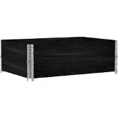 vidaXL Plantenbak 120x80 cm massief grenenhout zwart