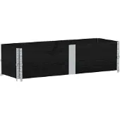 vidaXL Plantenbak 150x50 cm massief grenenhout zwart