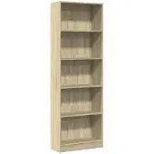 vidaXL Boekenkast 60x24x176 cm bewerkt hout sonoma eikenkleurig