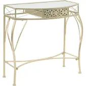 vidaXL Bijzettafel Franse stijl 82x39x76 cm metaal goudkleurig