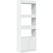 vidaXL Hoge kast 63x33x180 cm bewerkt hout wit
