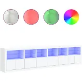 vidaXL Dressoir met LED-verlichting 283x37x67 cm wit