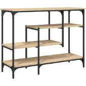 vidaXL Wandtafel met schappen 100x35x75 cm sonoma eikenkleurig