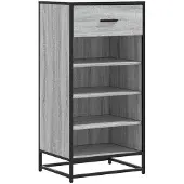 vidaXL Schoenenrek 48x38x97,5 cm bewerkt hout grijs sonoma eikenkleur