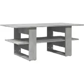 vidaXL Salontafel 102x55x42 cm bewerkt hout betongrijs
