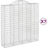 vidaXL Schanskorven 7 st gewelfd 200x50x200/220 cm ijzer