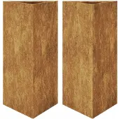 vidaXL Plantenbakken 2 st driehoek 40x34,5x75 cm weervast staal