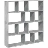 vidaXL Boekenkast 132x29x141,5 cm bewerkt hout betongrijs
