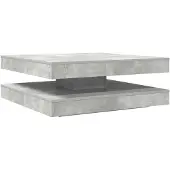 vidaXL Salontafel 360 graden draaibaar 90x90x34,5 cm betongrijs