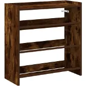 vidaXL Schoenenrek 60x25x62 cm bewerkt hout gerookt eikenkleurig