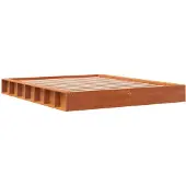vidaXL Bedframe zonder matras massief grenenhout wasbruin 150x200 cm