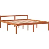 vidaXL Seniorenbed massief grenenhout wasbruin 160x200 cm