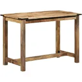 vidaXL Eettafel, 110x55x75 cm, massief mangohout