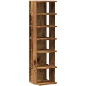 vidaXL Schoenenkast 28x27x102 cm bewerkt hout oud houtkleurig