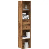 vidaXL Boekenkast 36x30x171 cm bewerkt hout oud houtkleurig