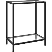 vidaXL Wandtafel 60x35x75 cm gehard glas transparant